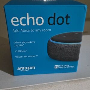 Amazon Echo Dot Smart Speaker - Charcoal with Blue Accent